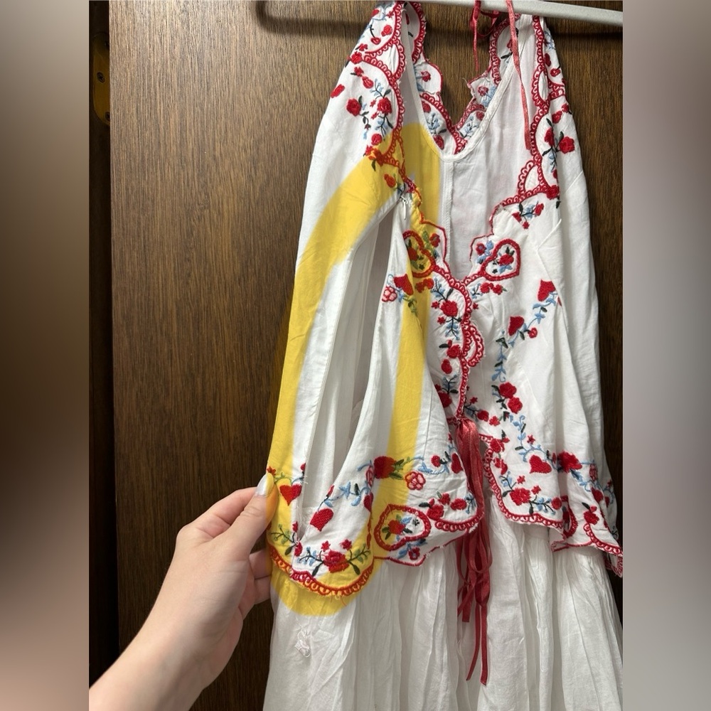 FREE PEOPLE NWT Valenciana White Midi Dress - Picture 4 of 9